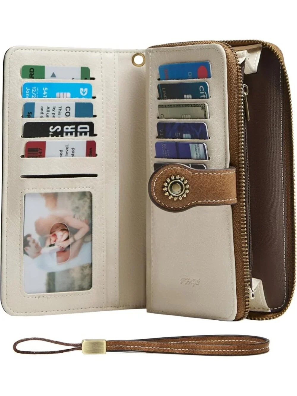 Stylish RFID Blocking Leather Wallet for Women - Large Capacity Card Holder